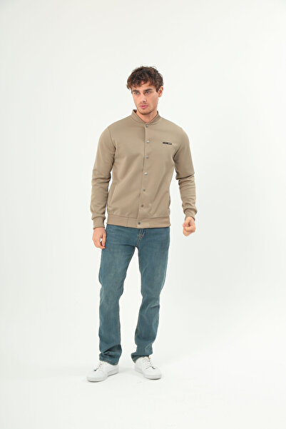 grand coco Чоловічий однотонний патчворк-піджак з ґудзиками, довгими рукавами та принтом літер