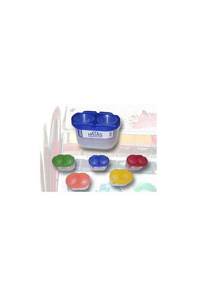 HATAS Brush Cleaning Container 2 Compartments Practical Cover