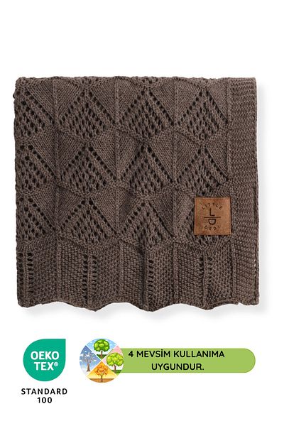 Next Baby Little Said Emily Baby Kid Blanket Model Knitting Pattern Brown - 80X100