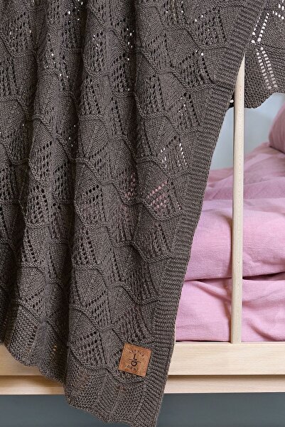 Next Baby Little Said Emily Baby Kid Blanket Model Knitting Pattern Brown - 80X100