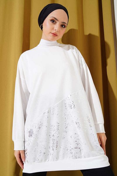 VOLT CLOTHİNG Women's Leaf Detailed Tunic