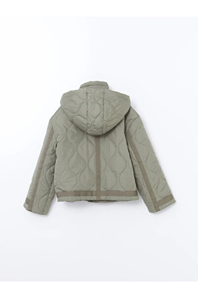 LC Waikiki Lcw Kids Khaki Hooded Quilted Girls' Coat