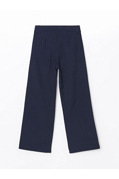LC Waikiki Navy Blue Elastic Waist Adjustable Girls' Trousers