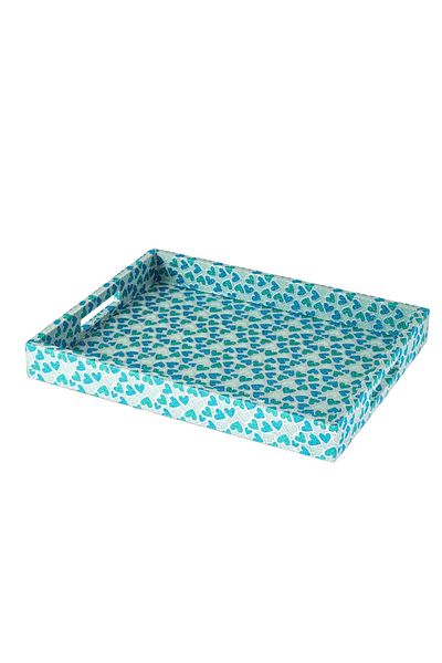 Dania Square Leather Serving Tray Small Size Multi Use