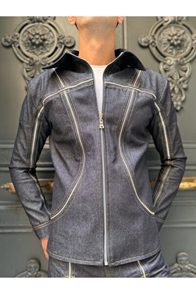 Rheme And Fons Lacivert Erkek Denim Ceket