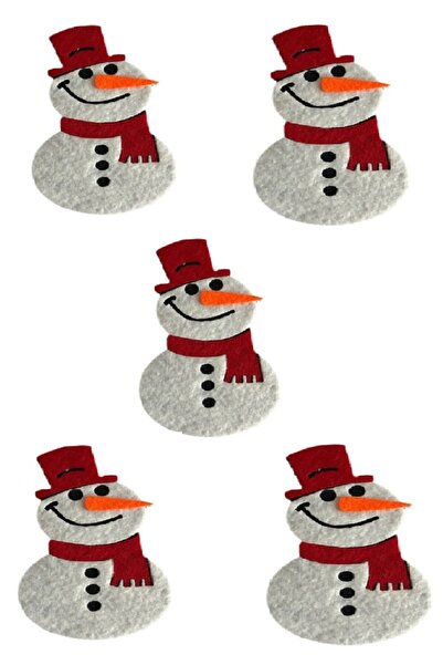 Panowill Design Kardan Adam Keçe Figür 5 Adet 7,5 Cm Saç Bandı Çorap Süsleme