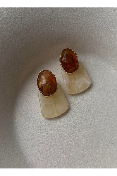mos&more Cream Brand Women's Earrings