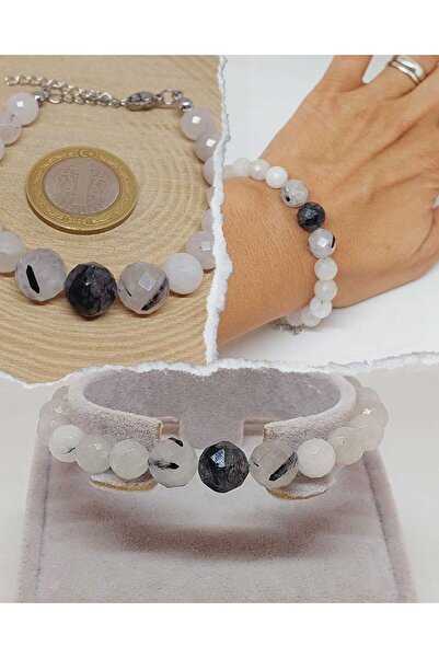 Yasamtohumu Серія «Сяючі зірки» Браслет з рутиловим кварцом (берилом)