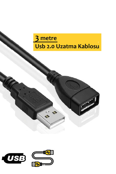ANKTEK USB Uzatma Kablosu Usb 2.0 ( 3 METRE ) High Speed Transmission Rate