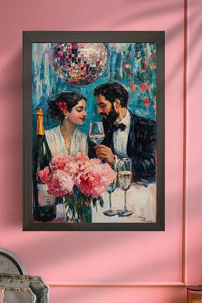 Taranist Αφίσα Cheers Disco Ball Matisse Love Dear Champagne Celebration