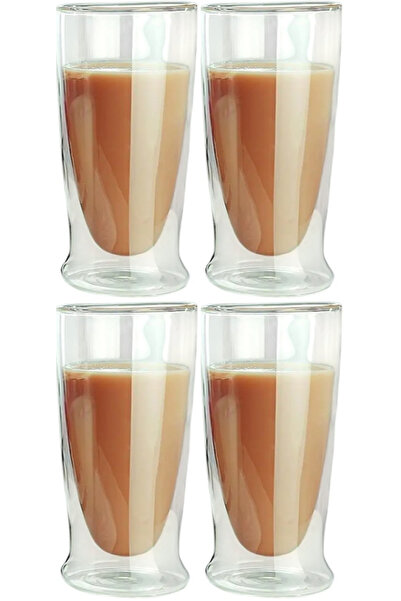 Kitchen Design Lab Çift Cidarlı Uzun Cam Kokteyl -Meşrubat-Latte Bardağı 350 ...