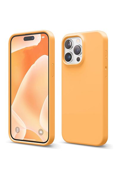 Merwish غطاء حماية من السيليكون متوافق مع هاتف Apple Iphone 13 Pro باللون البرتقالي