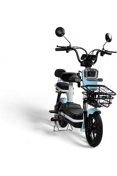 ALBADER Electric Scooter V26, Double Seats With Manual Pedals E- Scooter, Max Speed 30-40 KM, 48V