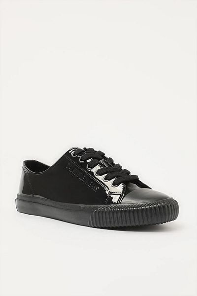 Flow Mi̇sseale Patent Leather Black Sneakers