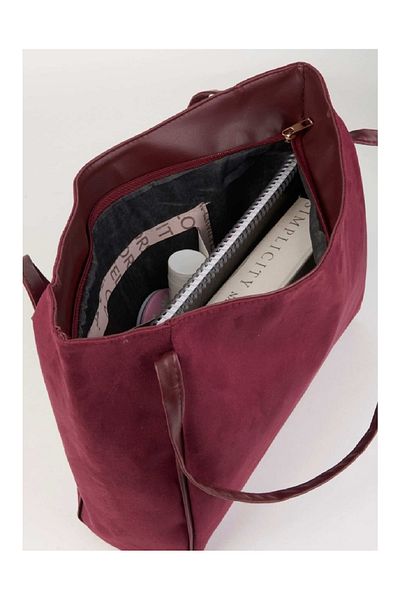 Trg Polo Suede Corded Casual Women's Hand & Shoulder Bag
