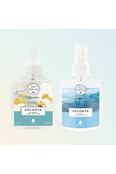 Bee Beauty Okyanus Kolonya 100 ml - Kaşmir Kolonya 100 ml 2li Set