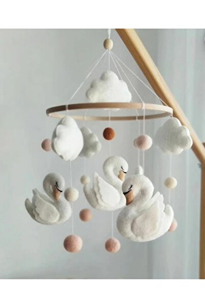 Duygunun Keçe Tasarımı Tasarım kız erkek bebek müziksiz Beşik dönencesi