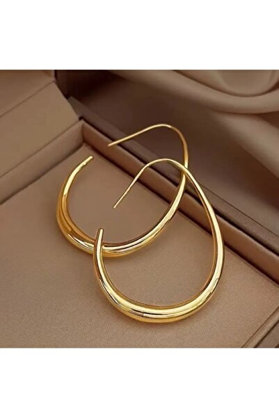 Dgt Luxury Large Water Drop Gold Earrings