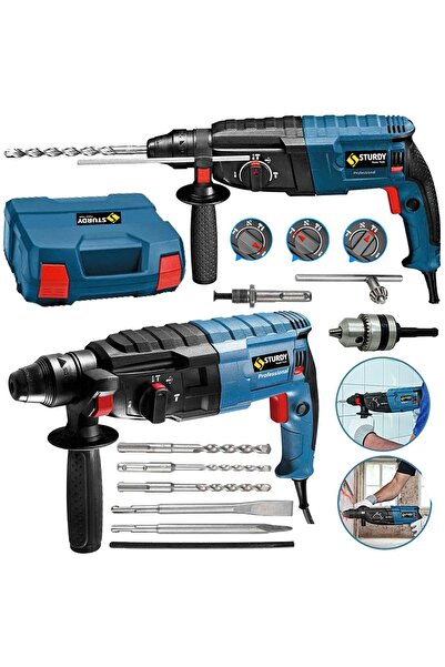 Sturdy Power Tools مثقاب مثقاب معدني 2-28 مم بلس 850 وات - تأثير ناقل الحركة