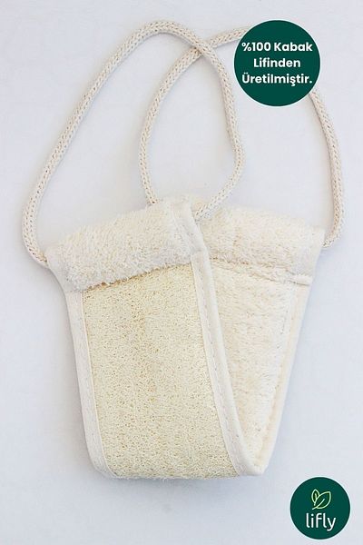 lifly Natural Pumpkin Back Massage Washcloth Scrub - Bath Shower Washcloth - Pumpkin Back Scrub