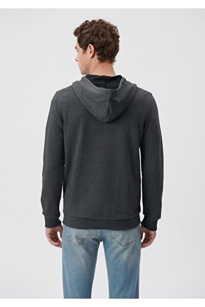 Mavi Erkek Fermuarlı Sweatshirt