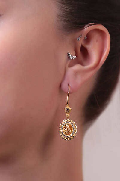 Çelikoğlu Kuyumculuk ÇELİKOĞLU KUYUMCULUK 8 AYAR ALTIN TUGRALI KÜPE 4,41 GR