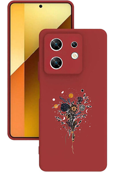 INFINIX ZERO30 (X6731B) Baskılı ve Kamera Korumalı Kırmızı Renk Silikon Kılıf