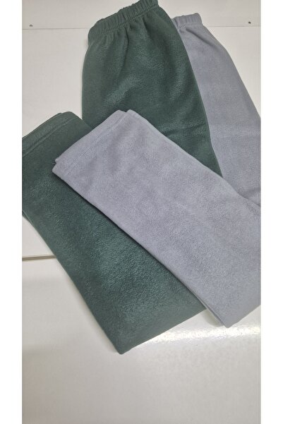 HYEM POLAR BÜYÜK BEDEN TEK ALT RENKLİ DÜZ POLAR PİJAMA