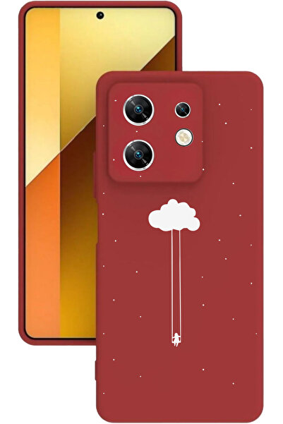 INFINIX ZERO30 (X6731B) Baskılı ve Kamera Korumalı Kırmızı Renk Silikon Kılıf