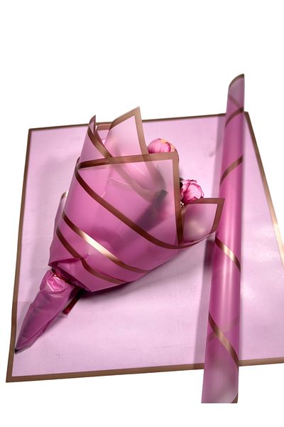 weloveis Rose Pink Floral Bouquet Paper - Luxury Mat, Framed Edge, Pink Backdrop, 55X55Cm-20 Sheets