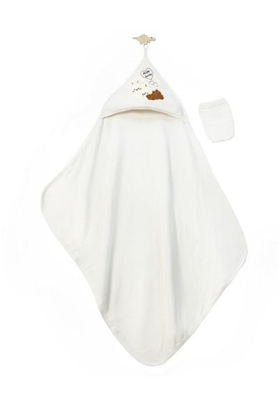 BEREKET BABY Unisex Baby Blanket - 90X90 with Ear Embroidery, Cute Warm Bereket Baby