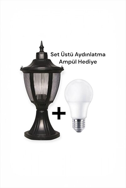HANGAST Ampüllü Altıgen Set Üstü Bahçe Armatürü - Bahçe Lambası