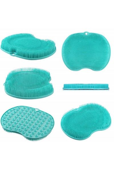 LiderGlobal Suction Cup Bathroom Back Brush and Massage Mat
