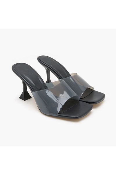 Desa Crabbe Black Women's Transparent Slippers