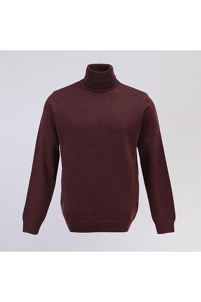 Dio Rise Men's Raffless Long Sleeve Slim Sweater - 180539   - Purple Melange