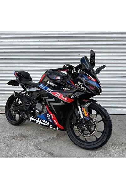 Motiker CFMOTO 250SR BMW HP4 MODEL PARCALI MOTOSIKLET KAPLAMA STICKER ETIKET MODELI SIYAH RENK