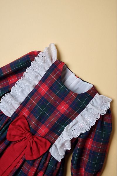 Little Ya Ya Love New Year Girl's Plaid Dress