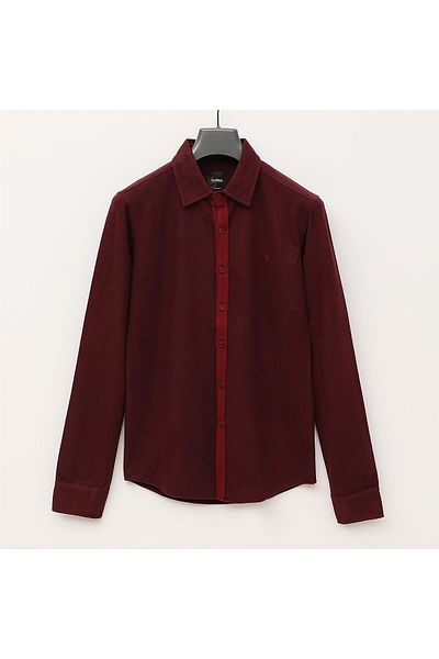 Dio Rise Men's Unrivaled Long Sleeve Slim Shirt - Djg-1004 - Burgundy