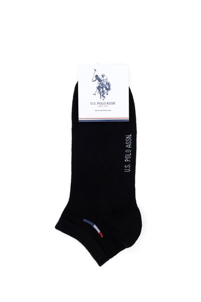 U.S. Polo Assn. Мъжки чорапи U.S. Polo Assn, 2 броя, черни, размер 39-41, 75% памук, 25% полиестер