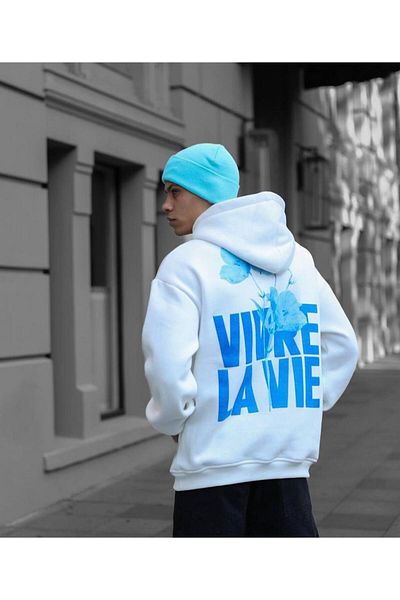 woonkey Unisex Hoodie Hooded Printed Cotton Sweatshirt
