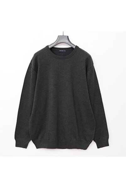 Dio Rise سويت شيرت رجالي بأكمام طويلة وياقة بولو رفيعة - B 180856   - أنثراسايت