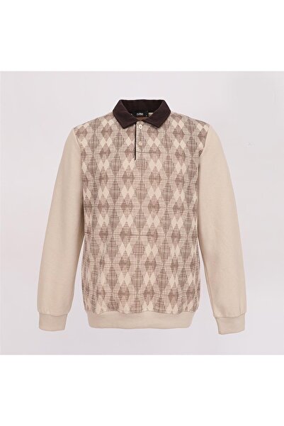 Dio Rise Ανδρικό μακρυμάνικο μπλουζάκι με λεπτή λαιμόκοψη - PPS-2505 - Μπεζ