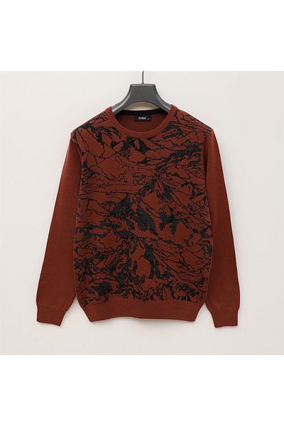 Dio Rise Men's Raffless Long Sleeve Slim Crew Neck Sweatshirt - 180978   - Tile