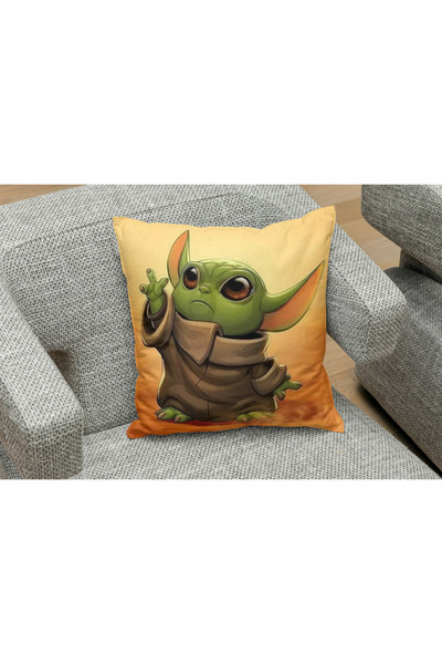 owl bag husa de perna patrata cu model portocaliu baby yoda