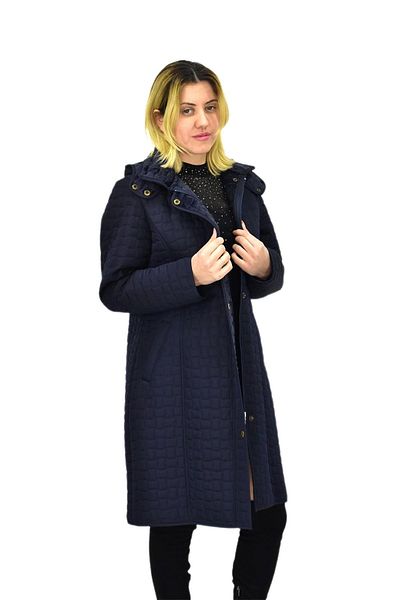 Hanne Women's Quilted Sheepskin Hooded Coat Bgl-St04059