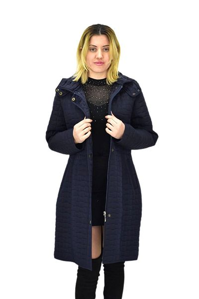 Hanne Women's Quilted Sheepskin Hooded Coat Bgl-St04059