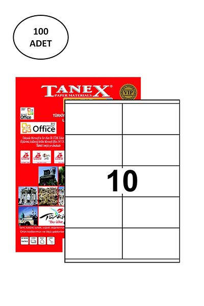 Easy Tedarik Tanex TW-2610 105x57 mm 100 Pieces Laser Labels
