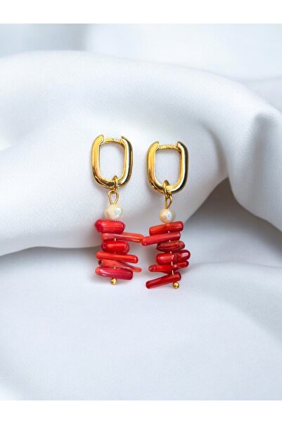 AURA GARDEN Mercan İncili Küpe