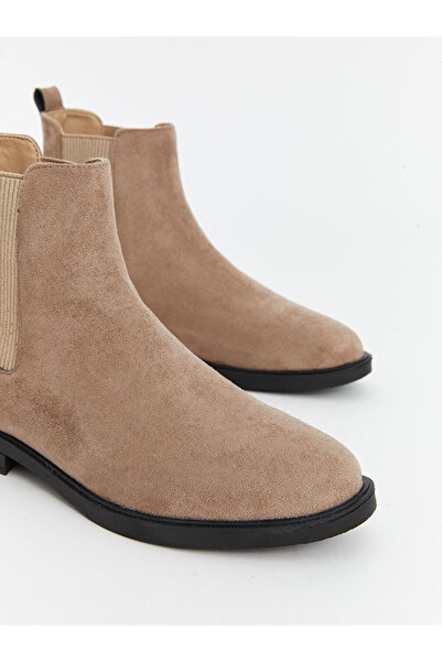 LC Waikiki Brown Leather-Look Women's Boots