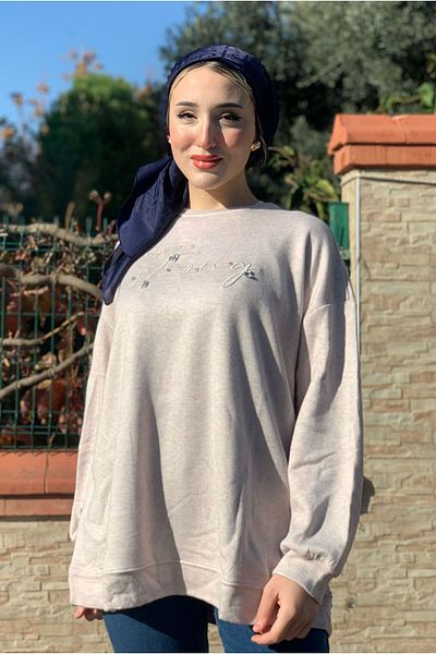 Moda Rosa 25K4424 - Stone - Embroidered and Stone Detail Tunic